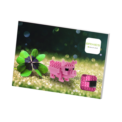 BRIXIES Postcard Lucky Pig