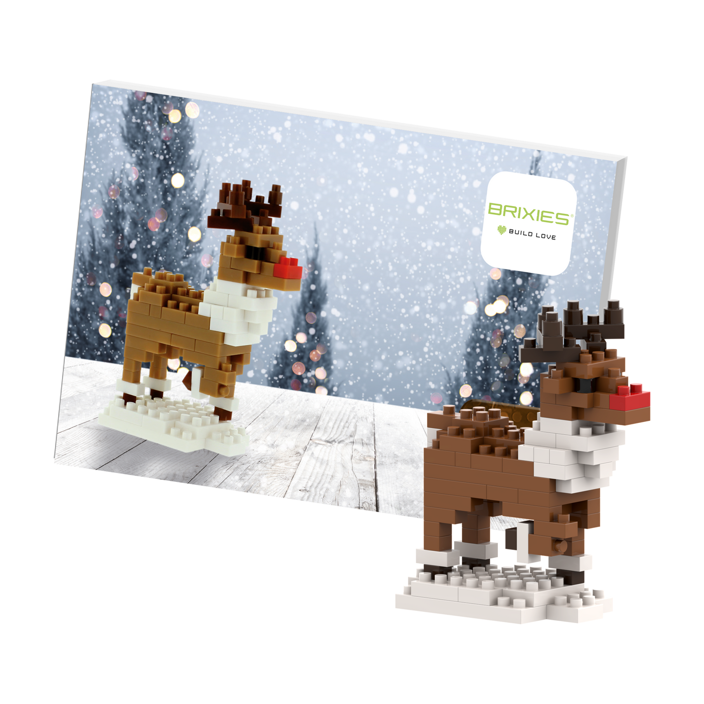 BRIXIES Postcard Reindeer