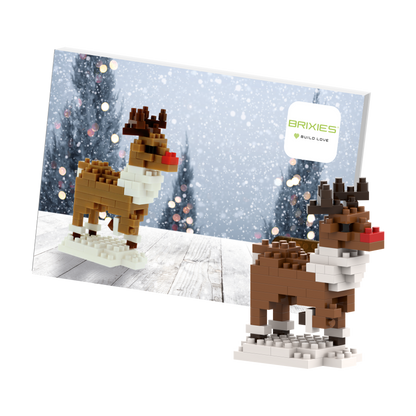 BRIXIES Postcard Reindeer