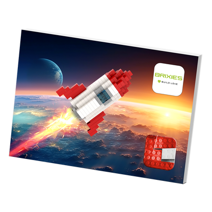 BRIXIES Postcard Rocket