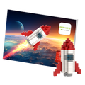 BRIXIES Postkarte Rakete