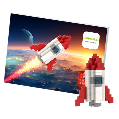 BRIXIES Postcard Rocket
