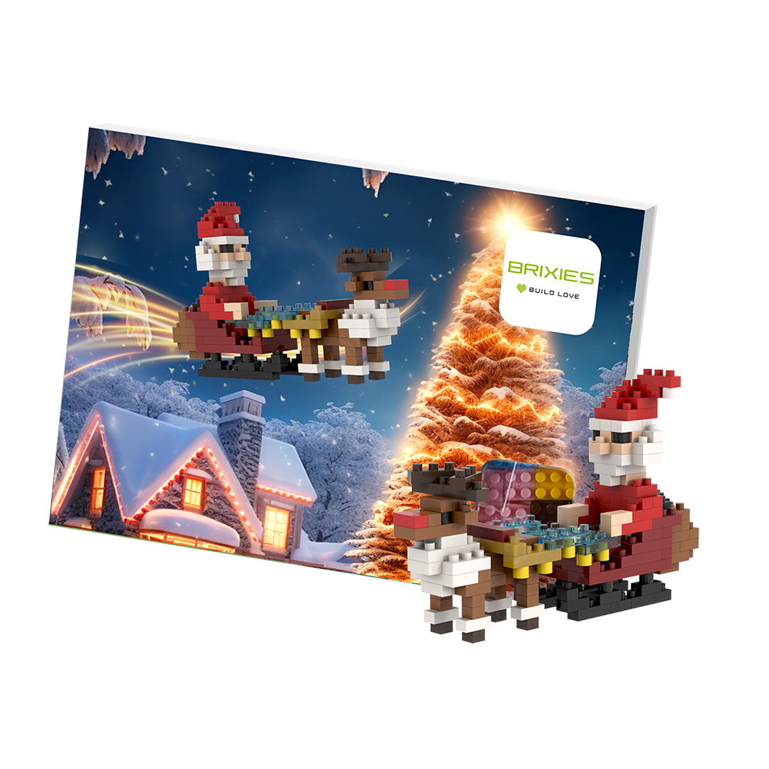 BRIXIES Santa Claus with Sleigh
