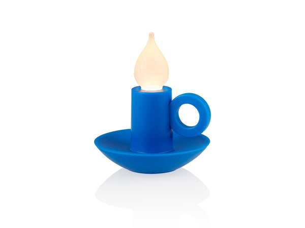 Candelabra Light Blue Bitten – Lampe décorative original
