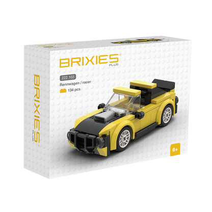 BRIXIES Plus Mini Racing Car Yellow / Mini Racer Yellow