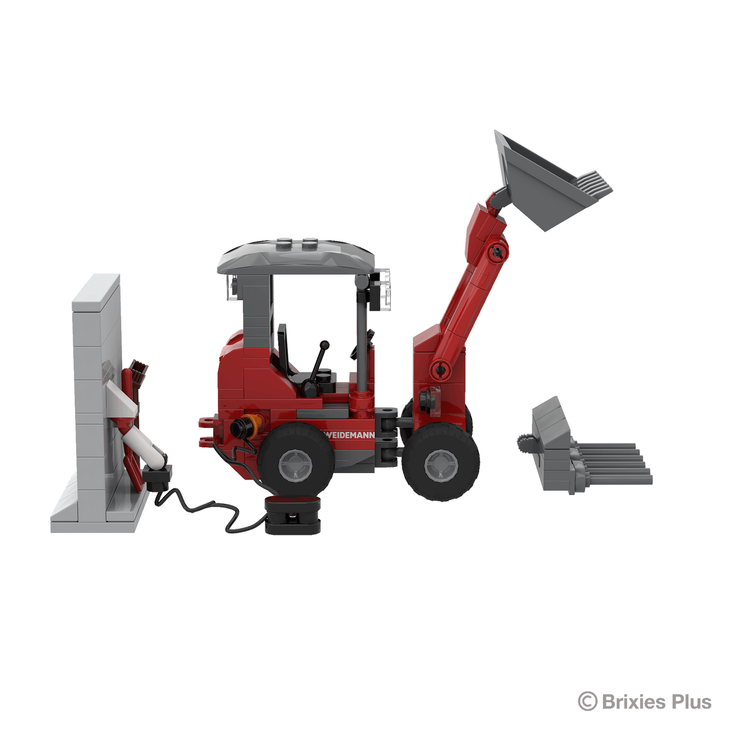 BRIXIES Plus Weidemann 1190e with wall bracket + bucket