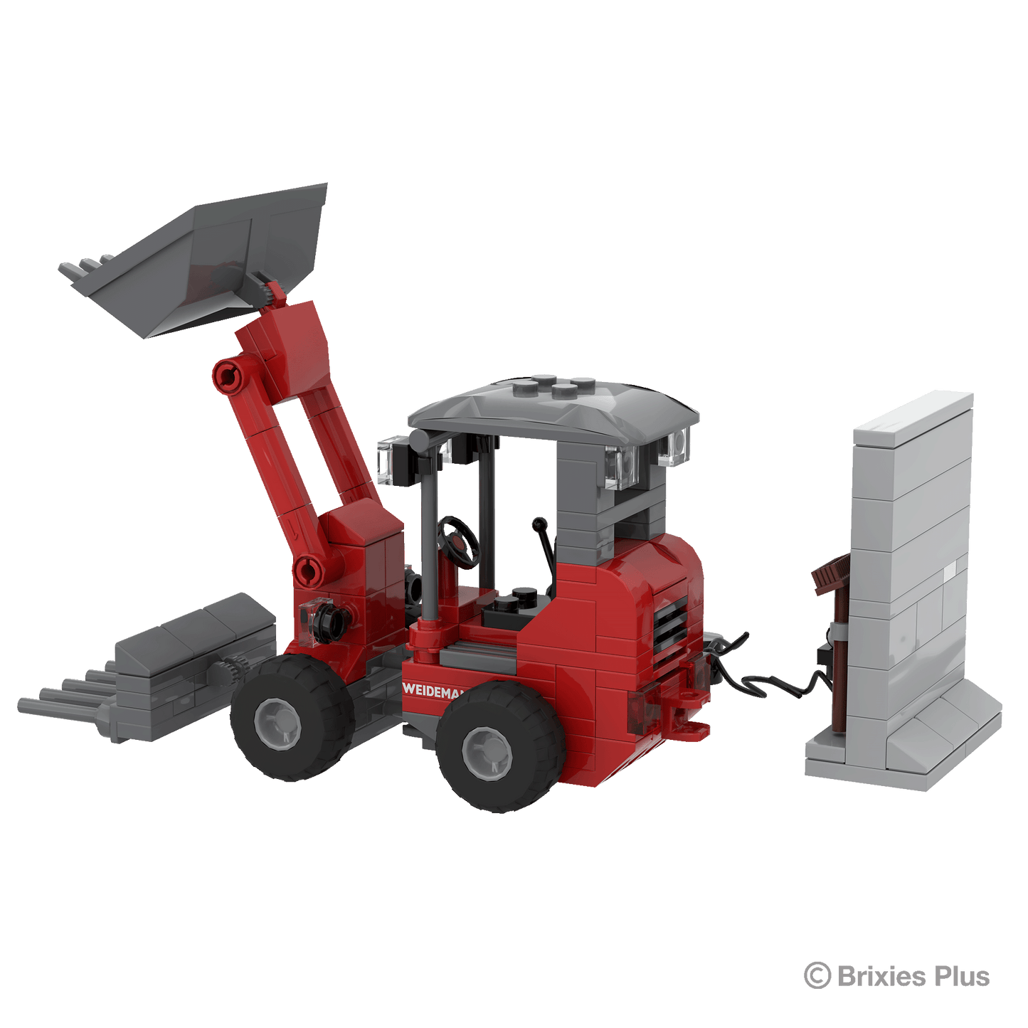 BRIXIES Plus Weidemann 1190e with wall bracket + bucket