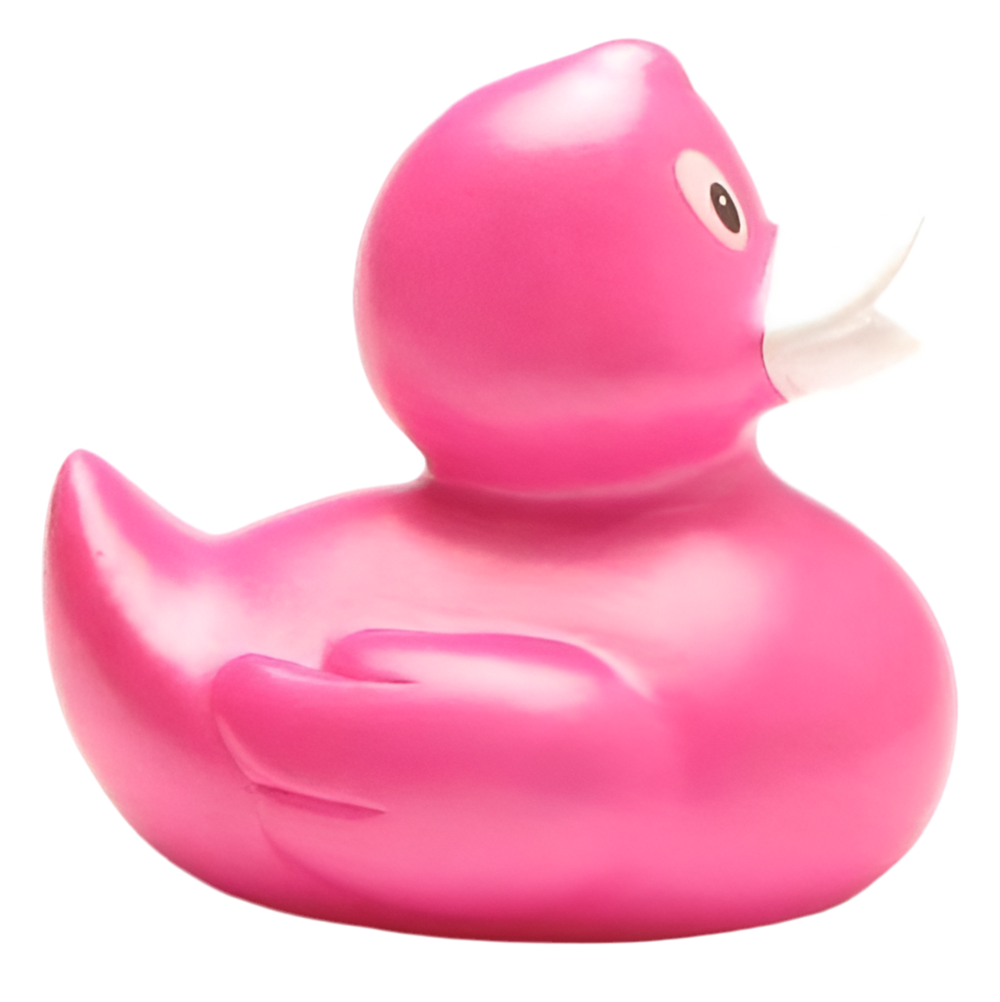 Klassische metallisch-rosa Ente