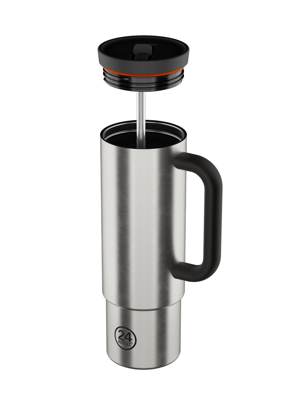 Gobelet à paille "Straw Cup" - Brushed Steel 800ml