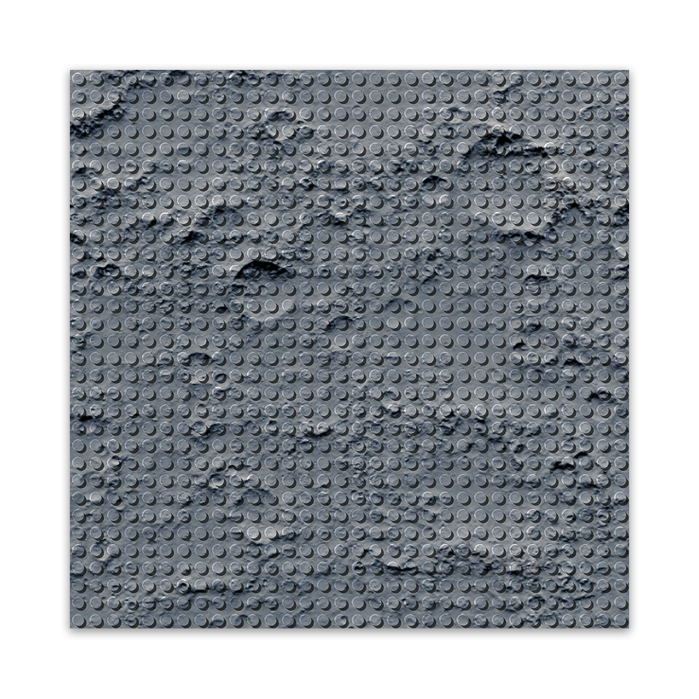 BRIXIES Plus Printed Baseplates with Custom Design White 32 x 32