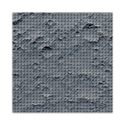 BRIXIES Plus Printed Baseplates with Custom Design White 32 x 32