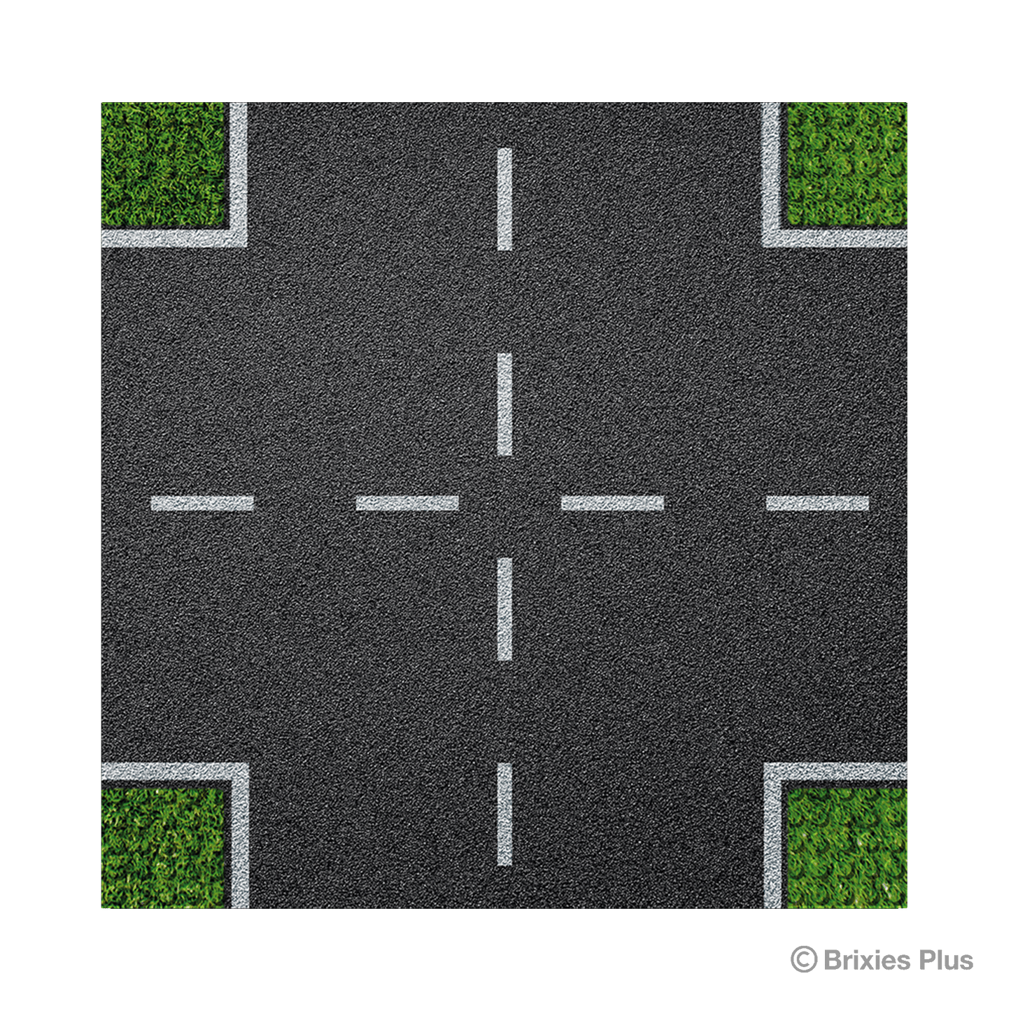 BRIXIES Plus Designer Plate Road Crossing 32 x 32 Studs