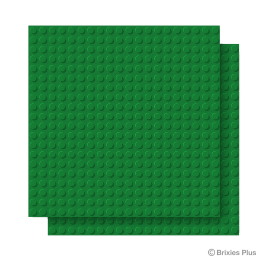 BRIXIES Plus Base Plate Green 20 x 20 Studs Double Pack