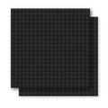 BRIXIES Plus Basis Platte schwarz 20 x 20 Noppen Doppelpack