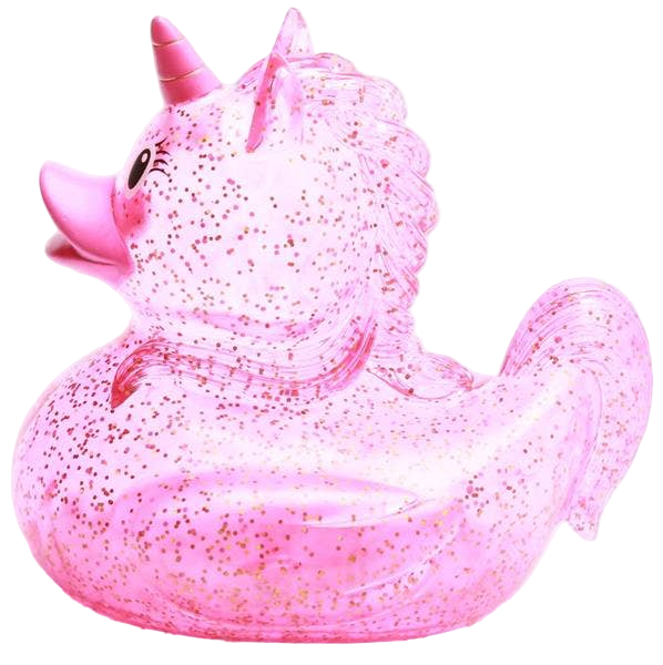 XL Glittery Pink Unicorn Duck