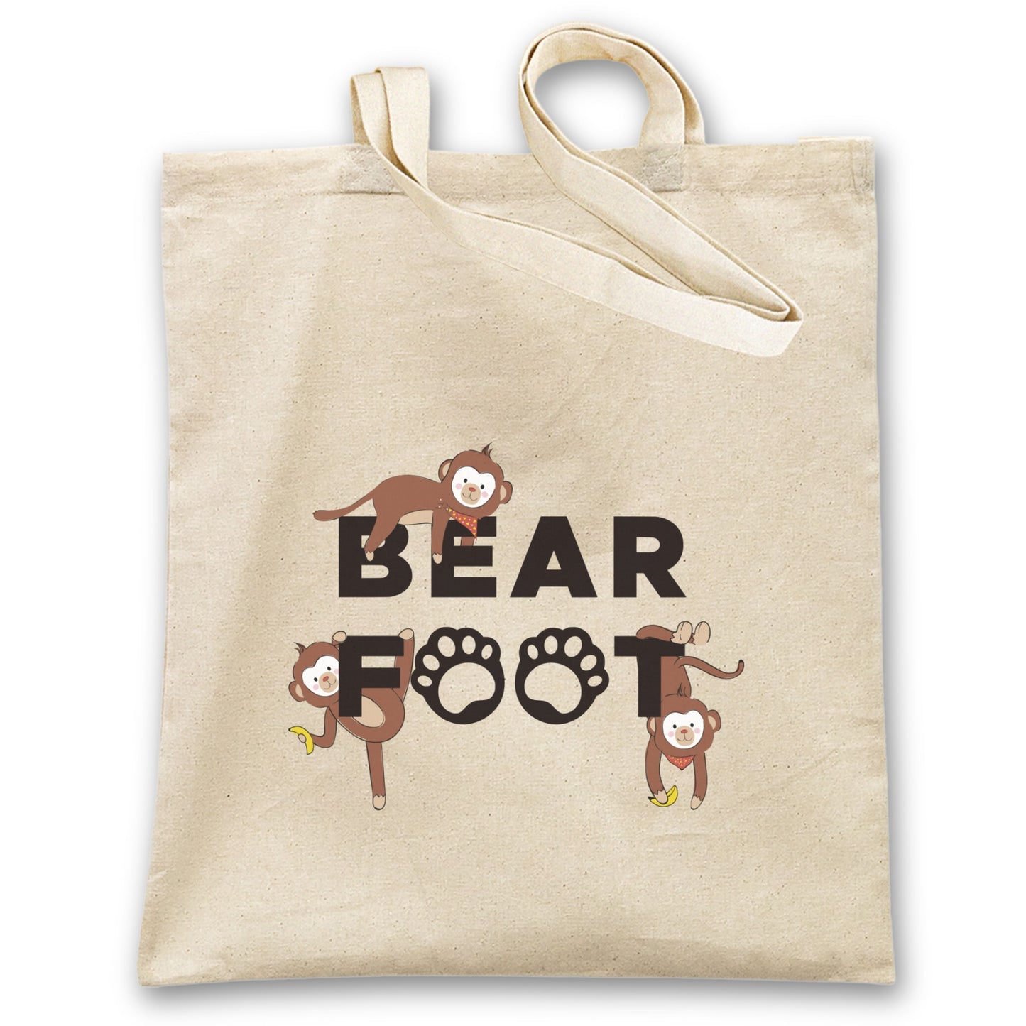 Jute bag logo & monkeys