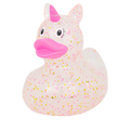 Roze glitterende eenhoorn-eend