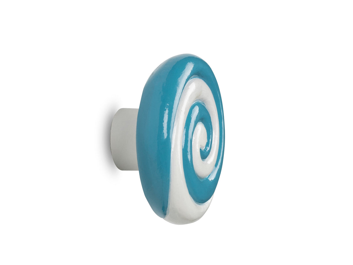 Candy Swirl Wall Hook Turquoise