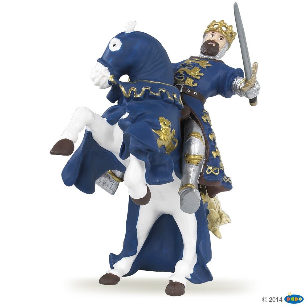 Figurine Cheval du roi Richard bleu