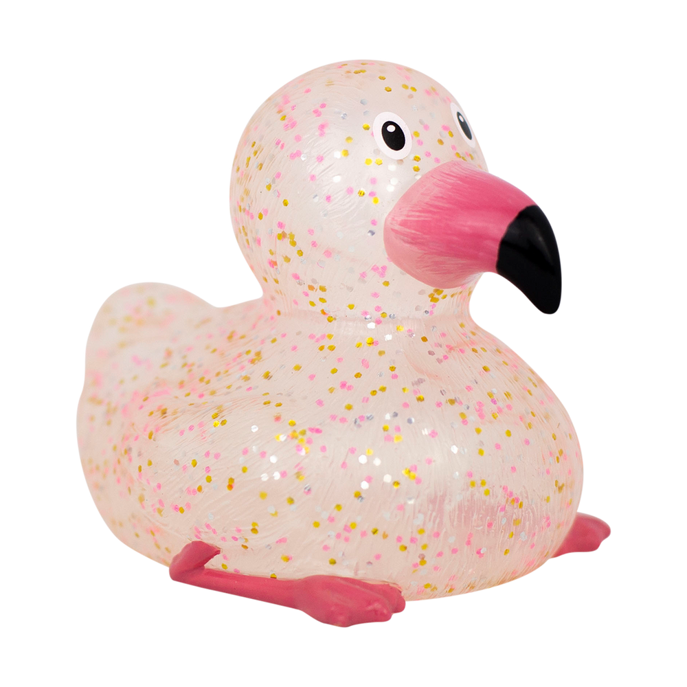 Glittery Pink Flamingo Duck