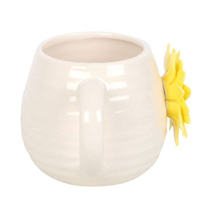 Runde Tasse „Hello Sunshine“ mit 3D-Sonnenblume
