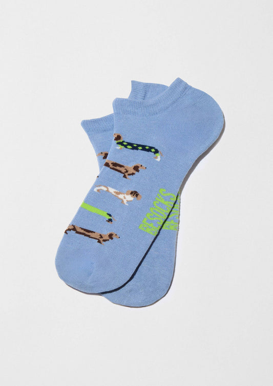 BESOCKS BePets Blue - 100% organic cotton ankle socks