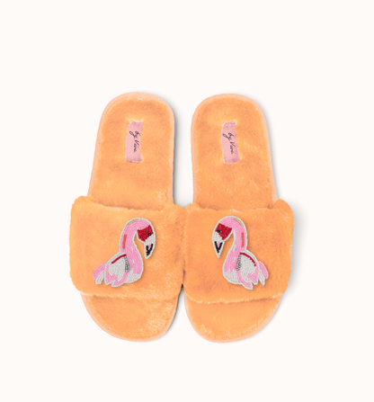 Paire de broches pour Chaussons - Flamant rose