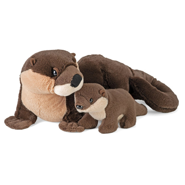 Wild Republic Mom & Baby River Otter Stuffed Animal - 12" Stuffed Animals