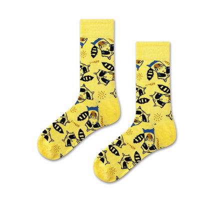 Greedy Raccoon Socks