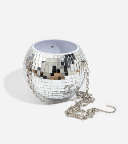 Cache pot à plantes disco boule à facettes