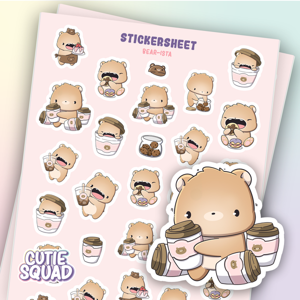 Barista Bear Sticker Sheets