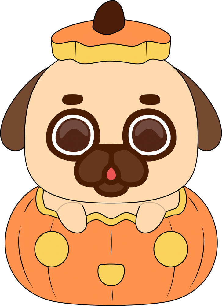 Halloween Pug Plush (9in)