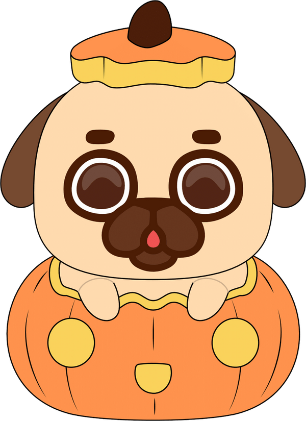 Halloween Pug Plush (9in)