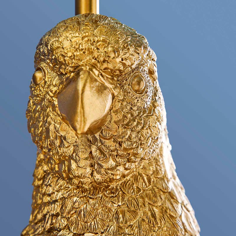 Percy Parrot Wall Sconce, Gold/Turquoise