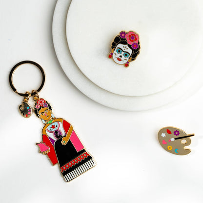 Frida Day of the Dead Pin