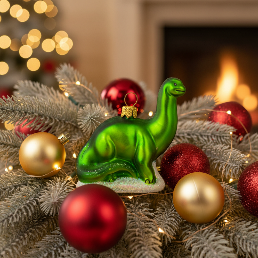 Brontosaurus kerstbal