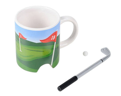 Golf Mug with Club and Ballpoint Pen
