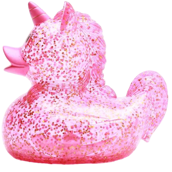 Glittery Pink Unicorn Duck