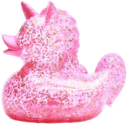 Glittery Pink Unicorn Duck