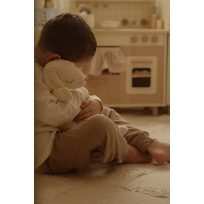 Large cuddly white sheep-shaped heating pad