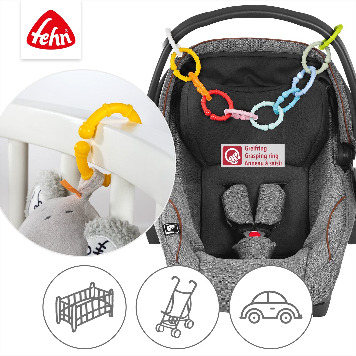 Set aus 10 Befestigungsringen
