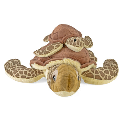 Wild Republic Mom & Baby Green Sea Turtle Stuffed Animal - 12" Stuffed Animals