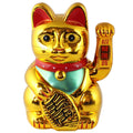 Chat Chanceux Doré 18cm