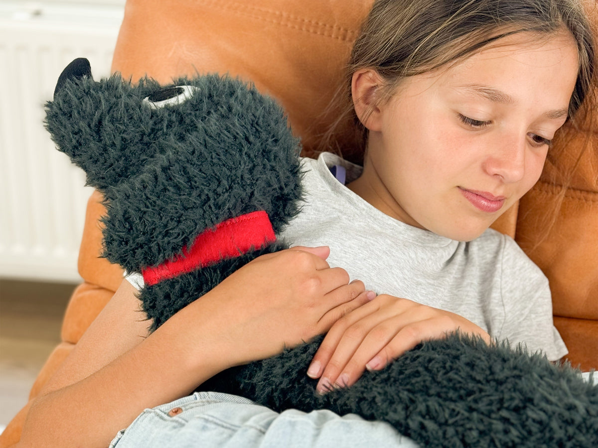 Hot Water Bottle Fluffy Dachshund Warmer