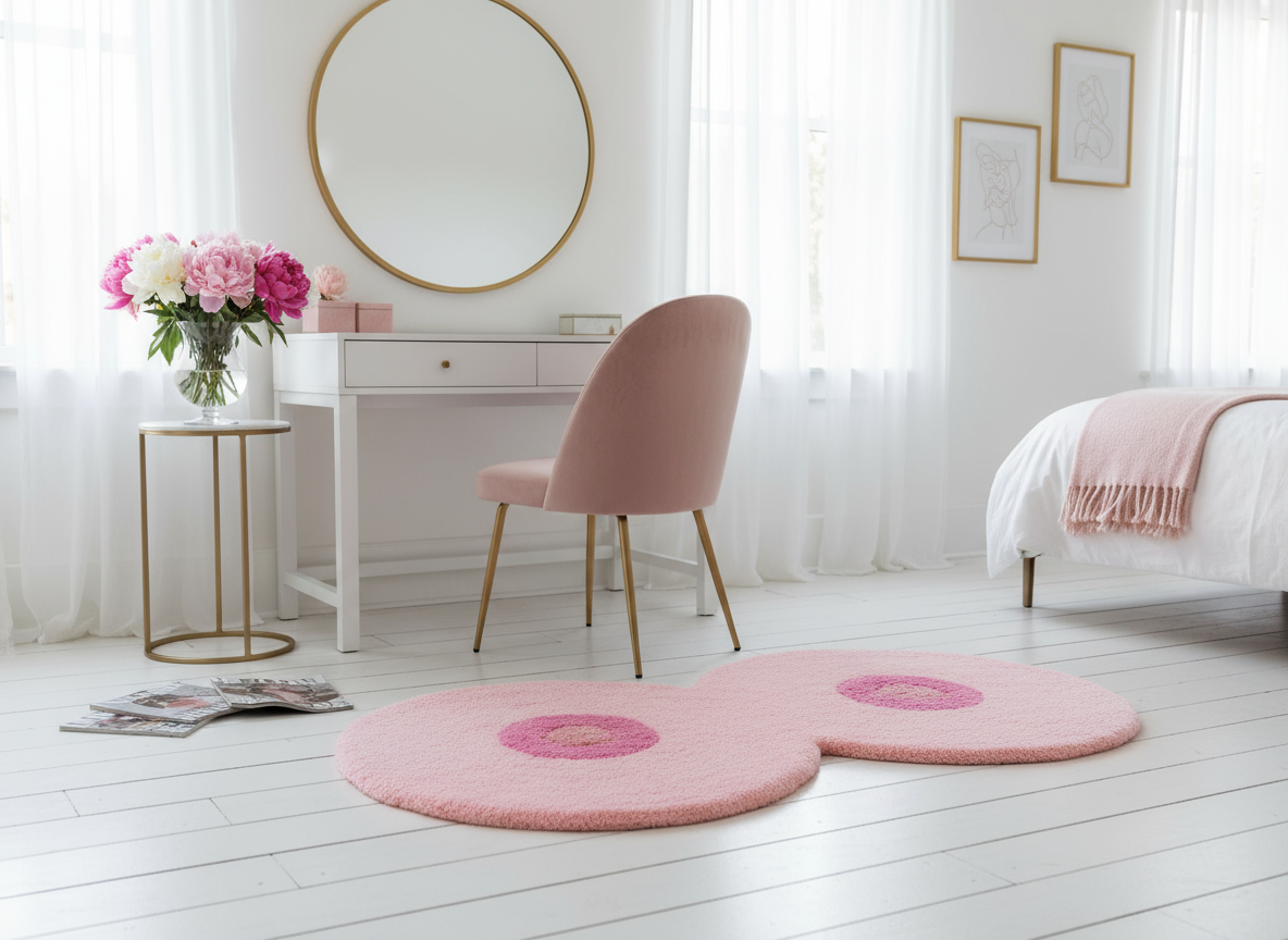 Roze borstbedekking