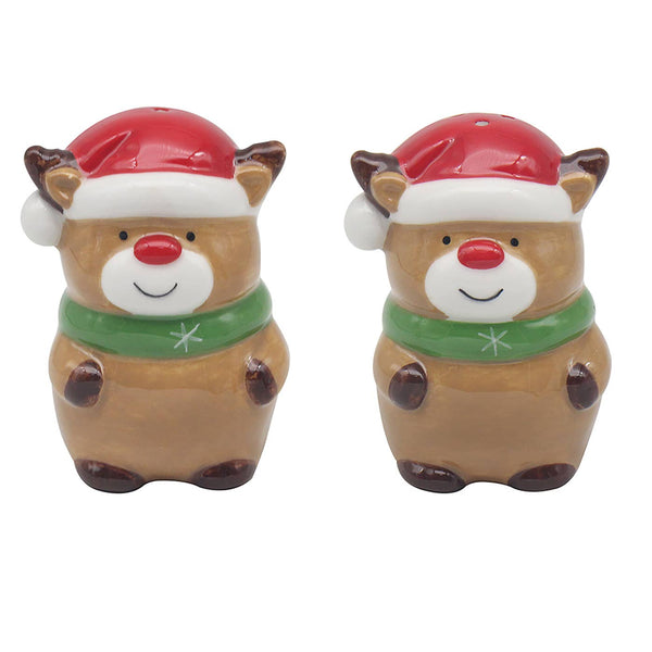 Salière et poivrière Rennes de Noël