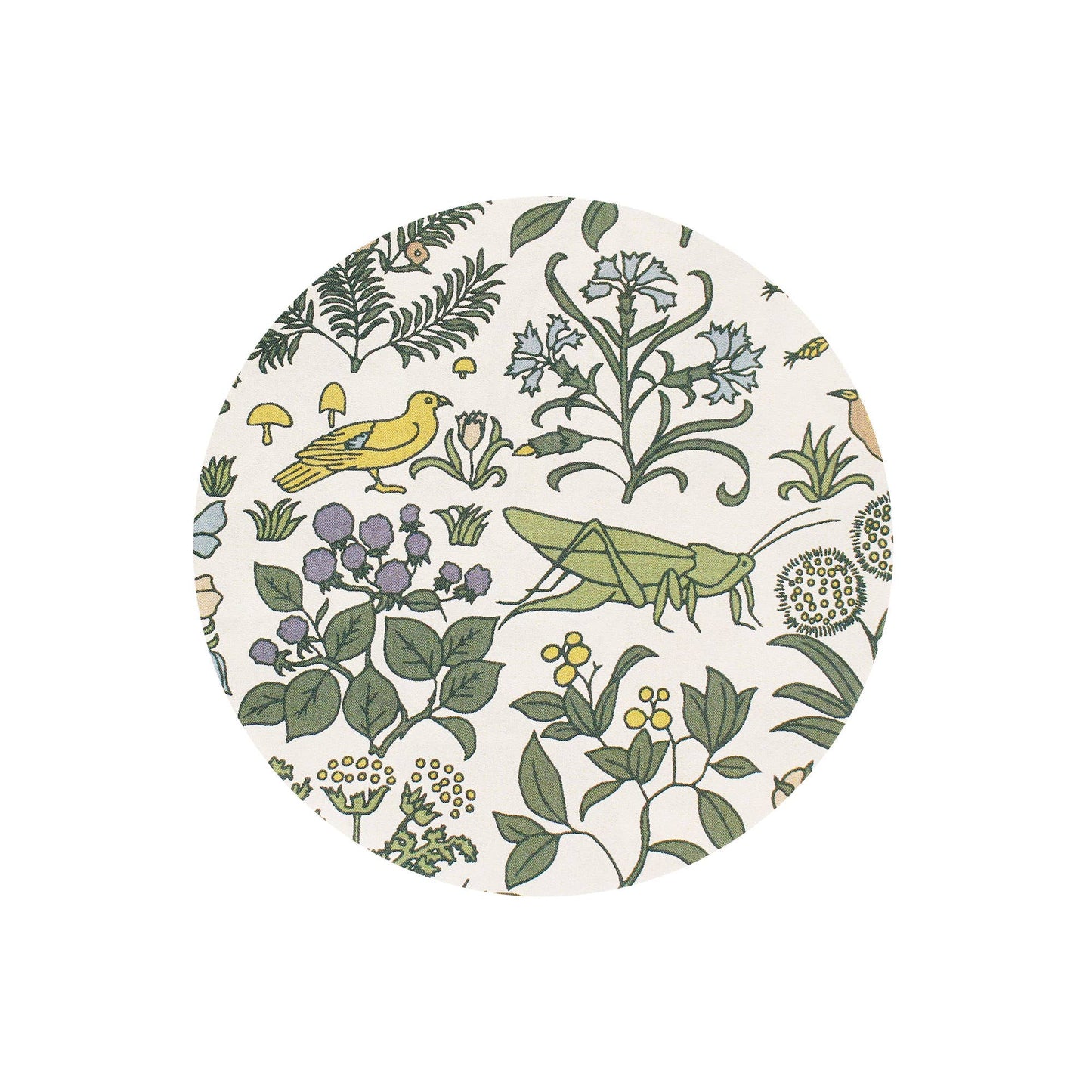 Voysey keramische onderzetter - Botanische tuin fauna en flora