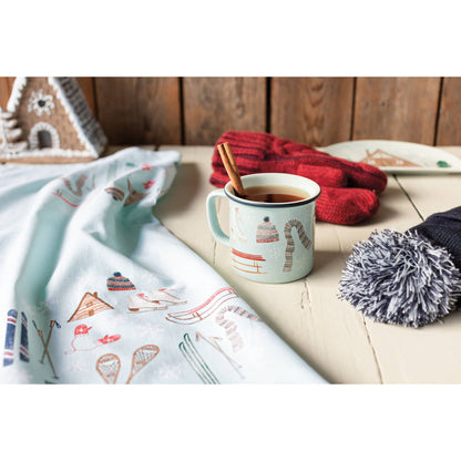 Set of 2 Alpine Adventure printed tea towels