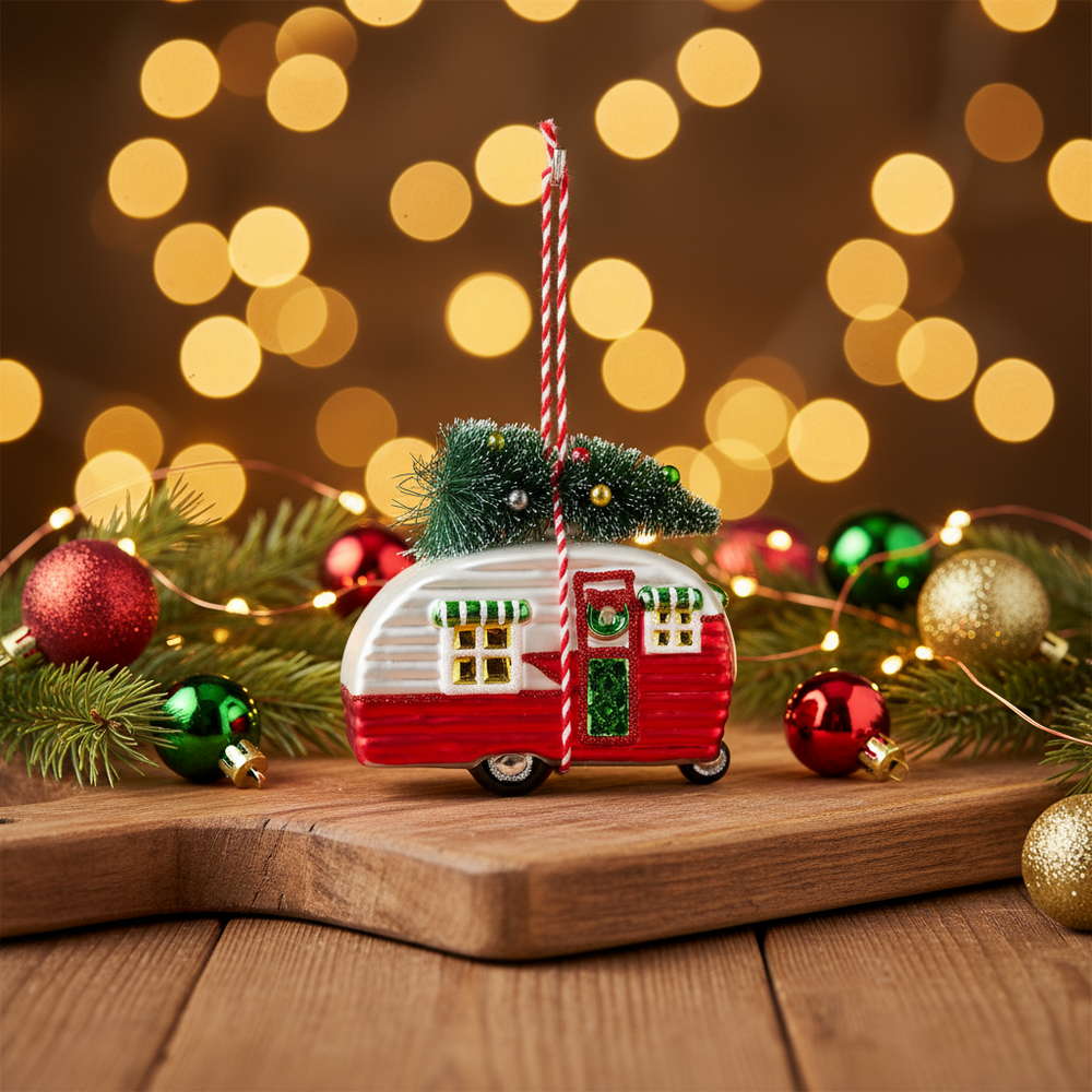 Kerstcaravan hangdecoratie