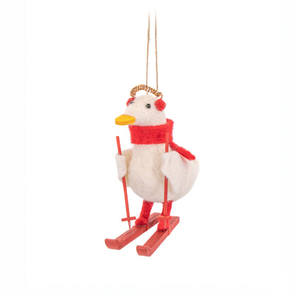 Décoration à suspendre Canard à ski